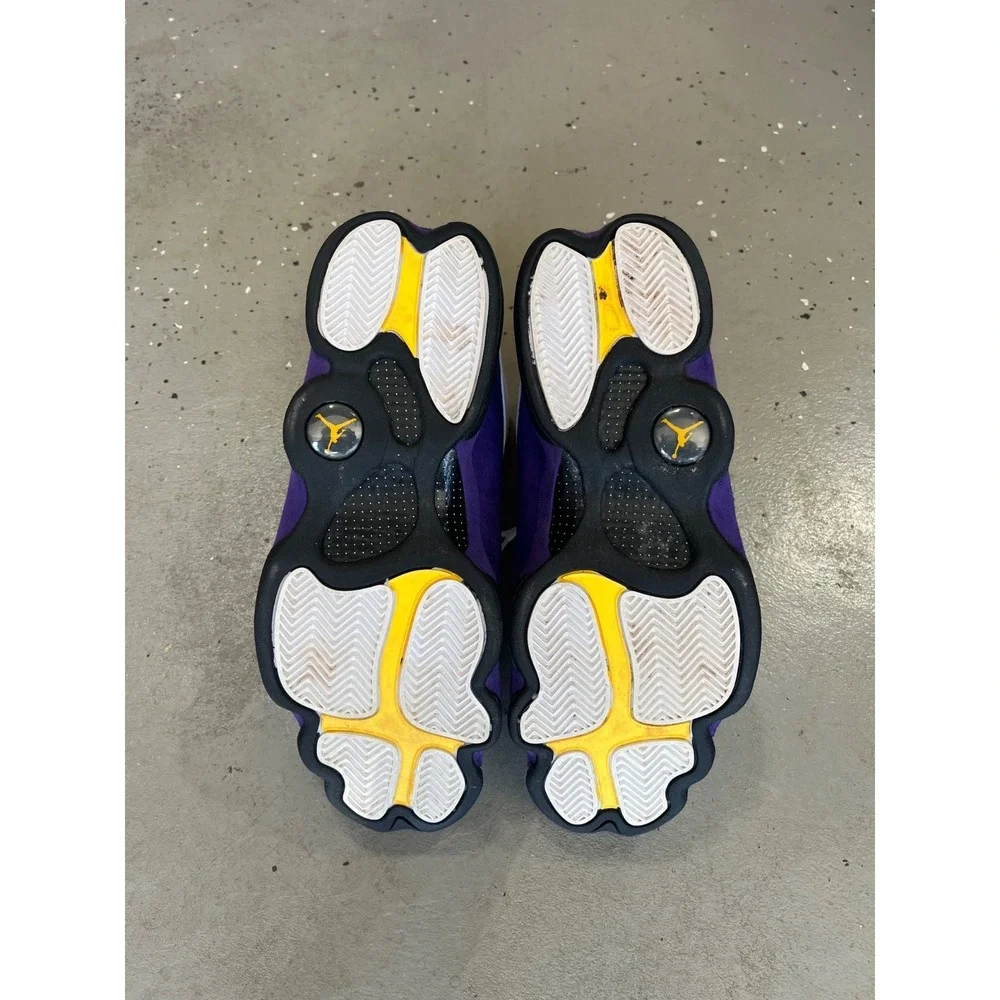 Nike Air Jordan 13 Retro Lakers Shoes Mens 11 White Purple  Sneakers 414571-105